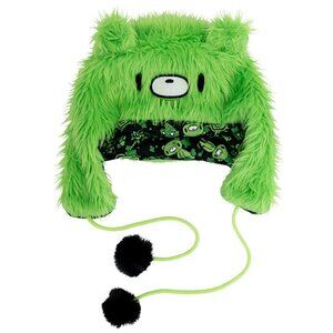 NEW ACDC RAG x Gloomy Bear x Sophie Powers Jelly Green Faux Fur Hat